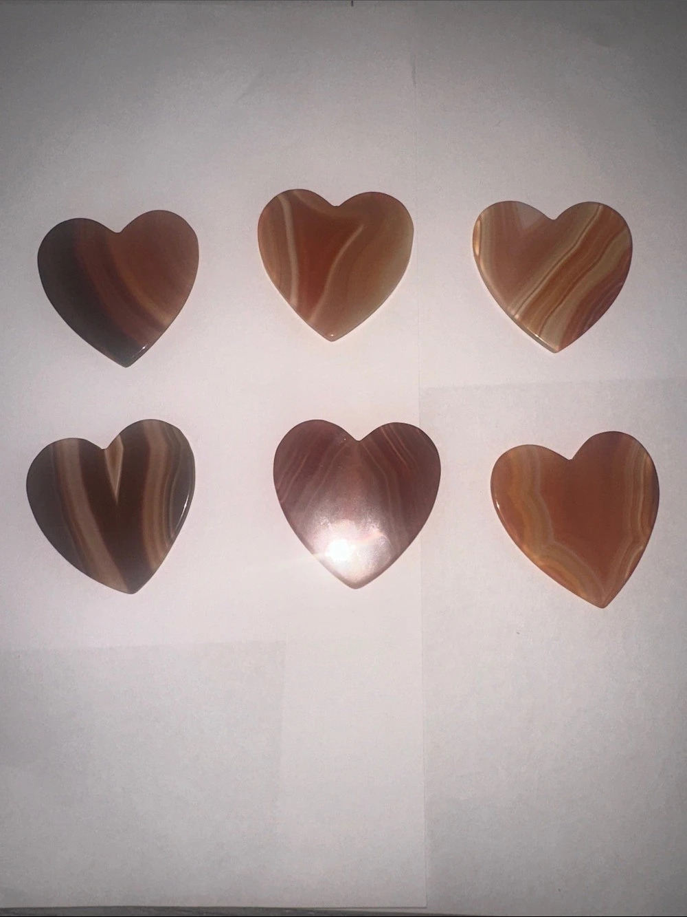 Genuine Polished Agate Hearts